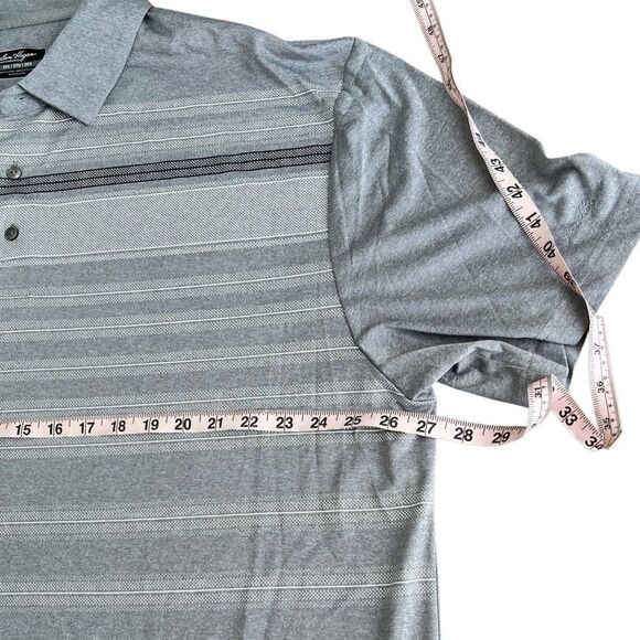 Ben Hogan Performance Gray Stripe Polo Shirt Men’s 2XL New Without Tags - Picture 5 of 8